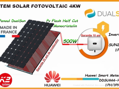 Kit Sistem Solar Fotovoltaic 4KW Putere Panou 500W